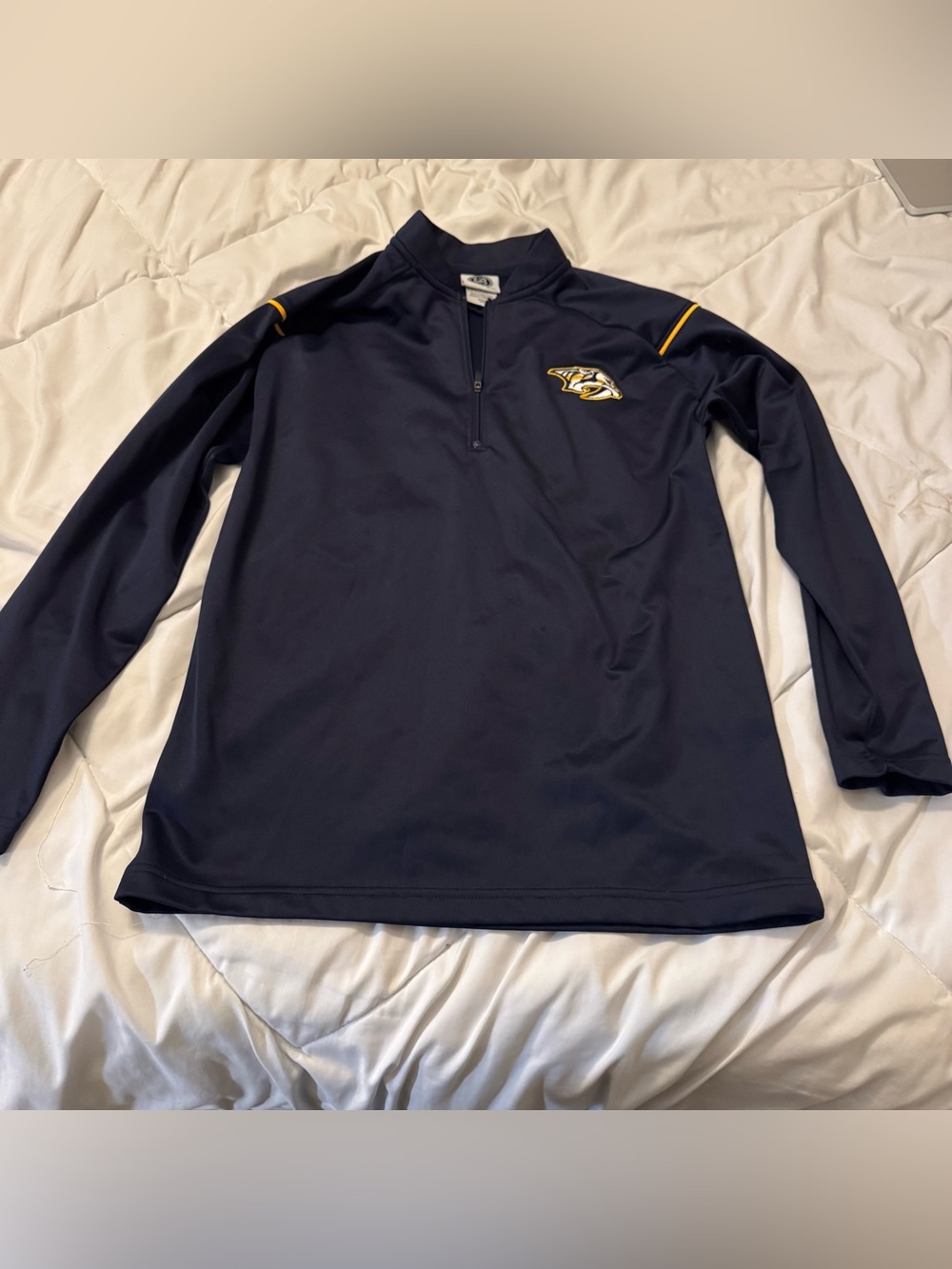 NHL Navy & Gold Quarter-Zip Pullover Hoodie
